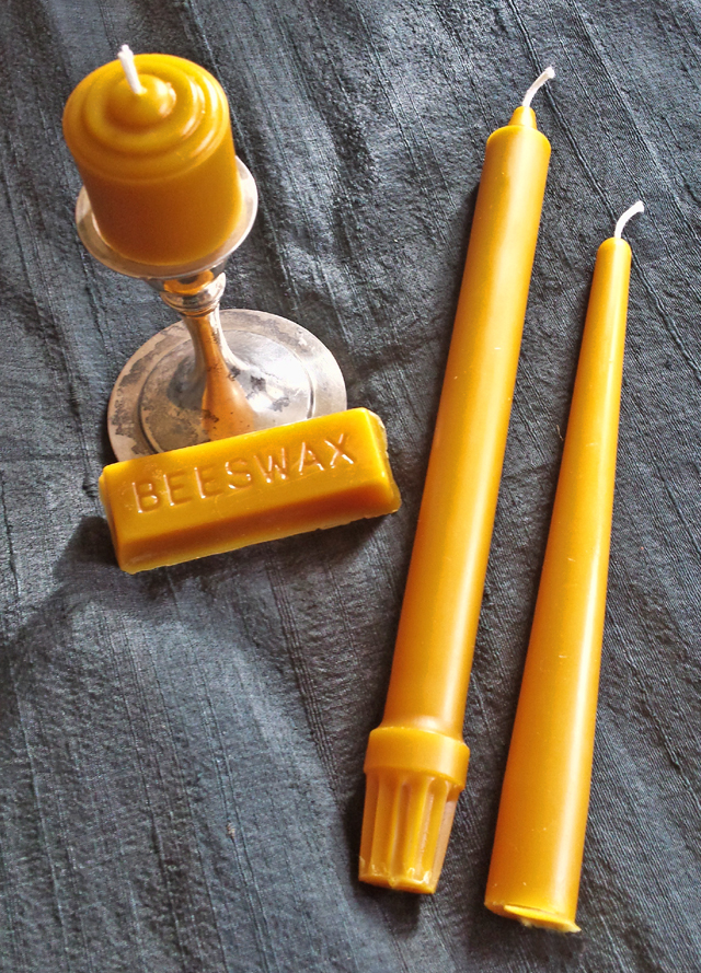 beeswax candles handmade by George McRae